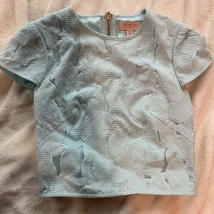 Ted Baker Designer Woman’s Light Blue Lace Top size 0